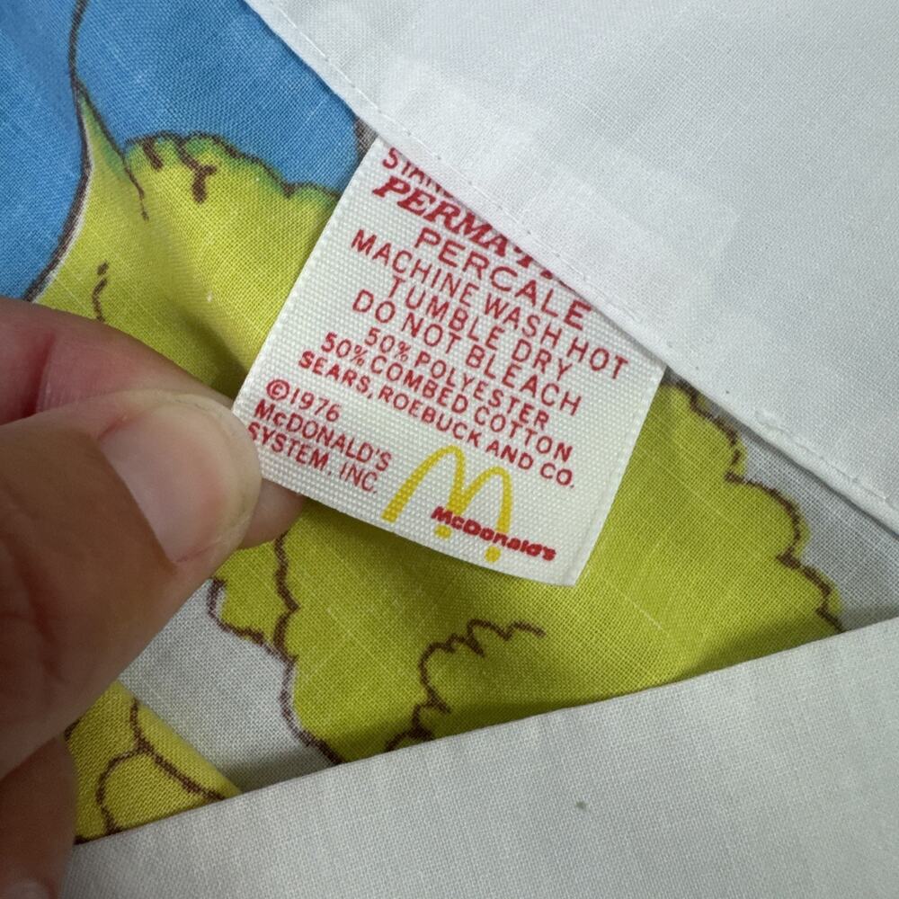 Vintage 1976 Ronald McDonald & Gang McDonaldland Pillow Case - Picture 5 of 7